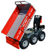 Allrad-Dumper AC600P optional mit Zubehör erhältlich: Schneeschild oder Ladekran
