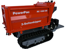 Allrad-Dumper AC600P optional mit Zubehör erhältlich: Schneeschild oder Ladekran
